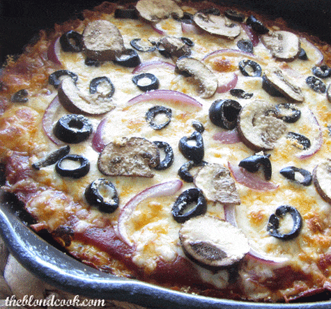 Skillet Cauliflower Crust Veggie Pizza