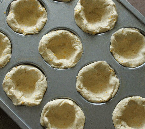 Canned Biscuits in Muffin Tin  Pink meat Pot Pie Cupcakes biscuits in muffin tin