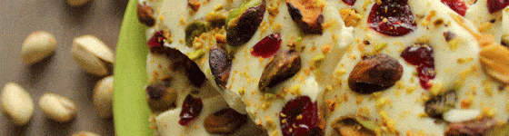 White Chocolate Pistachio Cranberry Bark