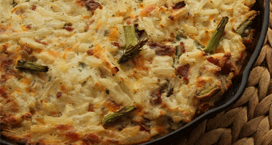 Crack Potatoes with Asparagus