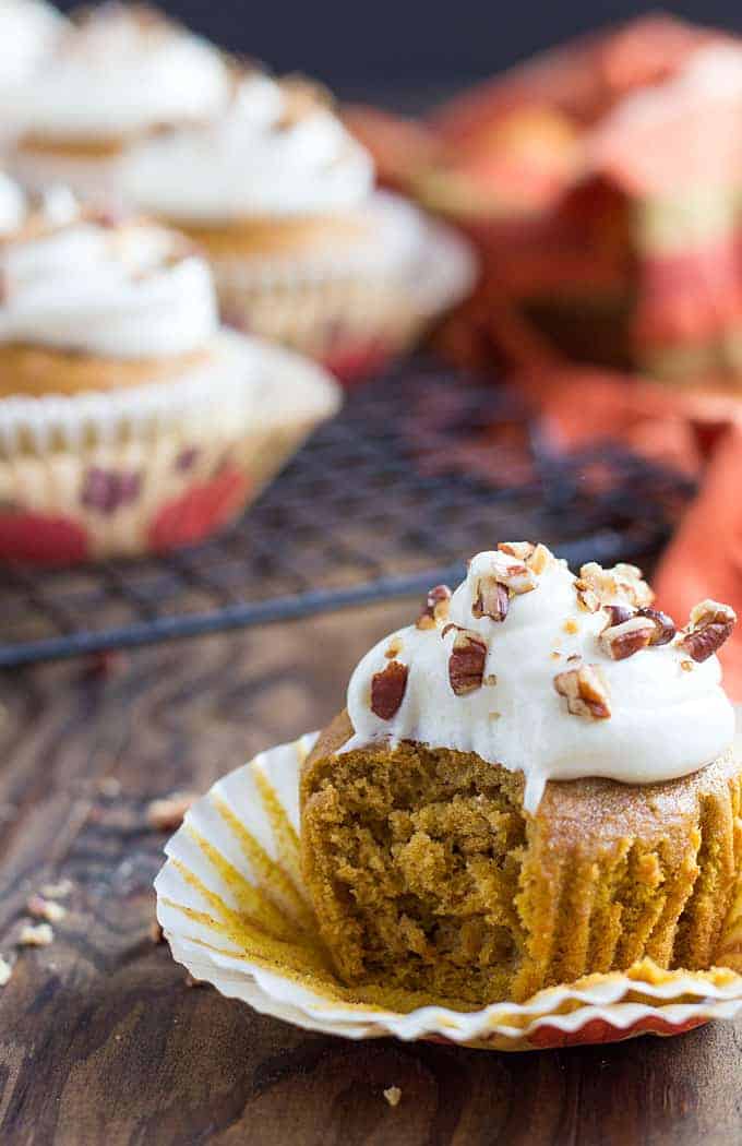 Easy Pumpkin Spice Cupcakes | The Blond Cook
