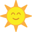 An emoji of a smiling yellow sunshine.