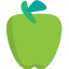 An emoji of a green apple.