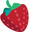 An emoji icon of a strawberry.