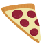 An emoji of a slice of pepperoni pizza.