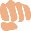 An emoji of an oncoming fist of a white hand.