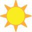 An emoji icon of a sun.