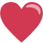 An emoji of a pink heart shape.