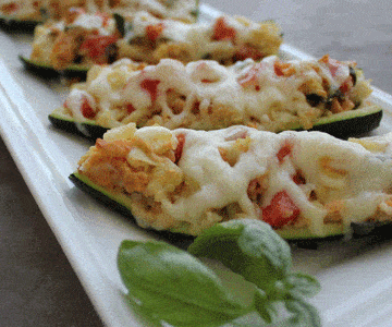 Veggie Stuffed Zucchini Boats