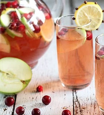 Spiced Cranberry Apple Sangria ~ A perfect holiday sangria!