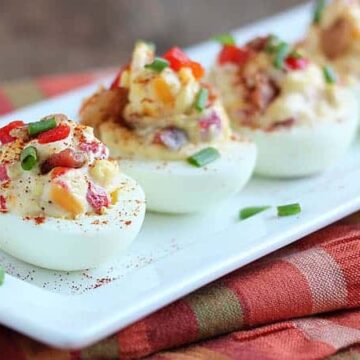Pimento Cheese Deviled Eggs – A delicious southern twist on deviled eggs!
