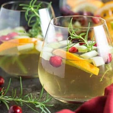 Holiday Sangria - Pinot grigio with fruits, herbs and spices.