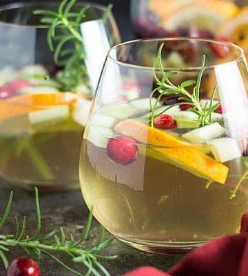 Holiday Sangria - Pinot grigio with fruits, herbs and spices.