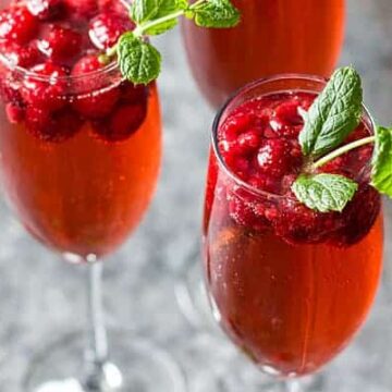 Raspberry Champagne Rum Punch