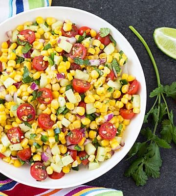 Corn, Tomato & Cucumber Salad | theblondcook.com