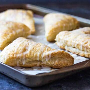 EASY Apple Turnovers made with puff pastry that come together in just 40 minutes!