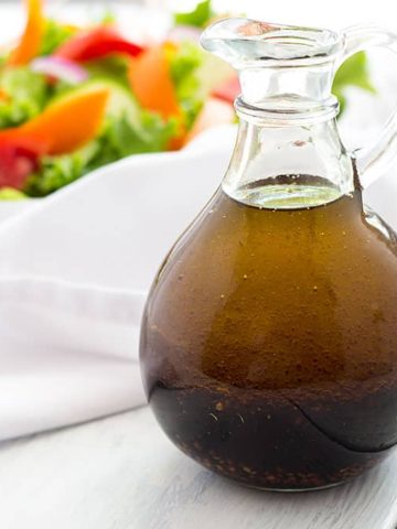 Homemade Balsamic Vinaigrette - Why buy store-bought when you can throw this sweet and tangy dressing together in just 5 minutes flat!