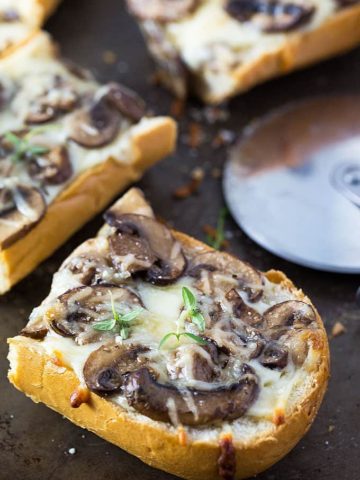 Cheesy Mushroom French Bread Pizza
