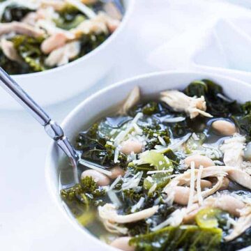 Kale, Chicken and White Bean Soup - A healthy and comforting cold weather soup!