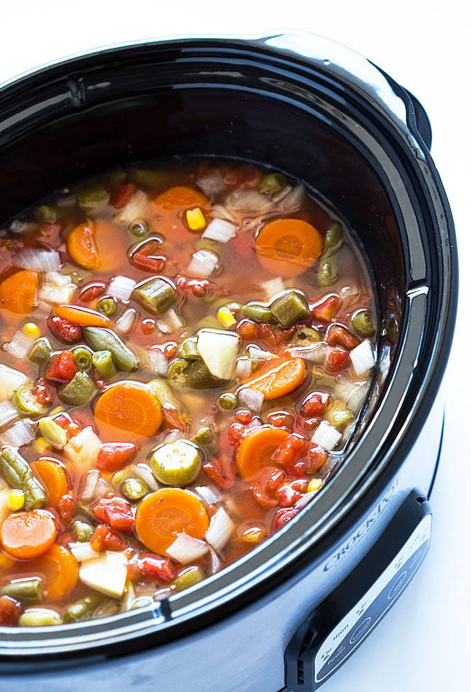 Easy Crock Pot Vegetable Soup | The Blond Cook